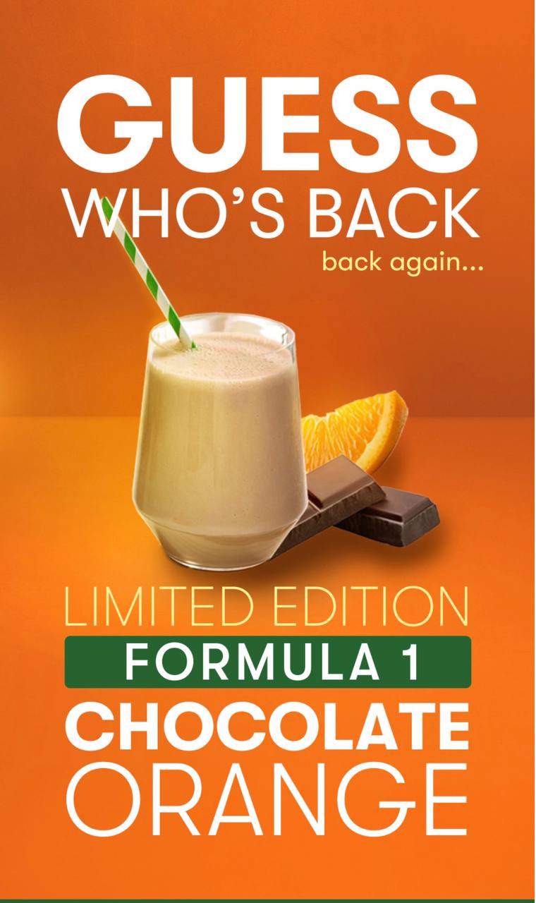 Πρωτεϊνούχο Ρόφημα Formula 1 Limited Edition Σοκολάτα – Πορτοκάλι 550g - Image 2